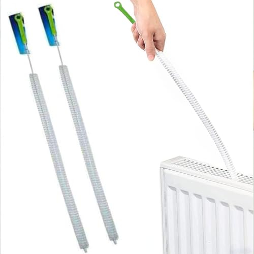 BML 1 x Radiator Cleaner Brush Strong Bristles Comfortable Handle 70cm Long Radiator Duster Brush for Radiators Vents Grills Skirting Boards