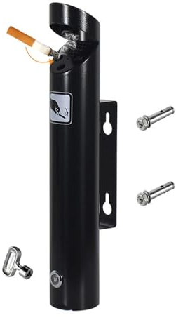Outdoor Zigarettenrußsäule - Wandaschenbecher Für Draußen, Wand-Aschenbecher Edelstahl Outdoor Zigaretten-Aschenbecher Creative Public Smokeless Outdoor Ash Tray Smoking Receptacles Abschließbar ( Col