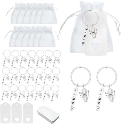 Forhandy 30pcs Schutzengel Anhänger Gastgeschenk Set Gastgeschenk Kommunion