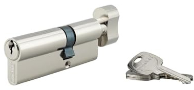 THIRARD Cylindre de serrure à bouton UNIKEY, 30B x 50 mm, nickelé