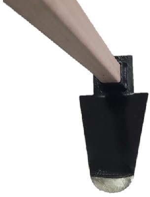 Generico Zappetta da Giardino Punta Tonda con Manico in Legno di Faggio cm. 70, Zappa in Acciaio Resistente, Attrezzi da Giardinaggio per Coltivare, Lunghezza Lama 13 cm. Artigianale Made in Italy