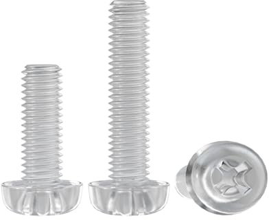SEIDER M3 M4 M5 M6 M8 écrou Hexagonal Acrylique Transparent Plastique Nylon Rond vis à tête transversale Boulon(M5x20mm(30Pcs))