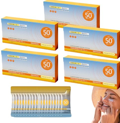 Mini protector solar en tamaño de viaje, antiedad, protección solar en aerosol con protección solar UPF 50+ en tamaño de viaje, protección solar sin aceite para la cara con factor de protección solar