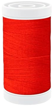 Denim Yarn J30 Sewing Thread Leather Yarn Saddle Yarn Thickness 30, Very Tear-Resistant, 140 Metres (0016 - Pure Red)