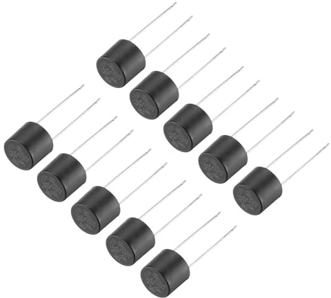 QUARKZMAN 30 Piezas de Fusibles Micro Cilíndricos Montados en DIP para Reparación de PCB de Partes Electrónicas LCD, 1.6A 250V, Negro