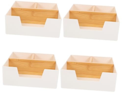 Garneck 4 Pezzi Organizer Box Porta Bustine Di Tè Piccolo Portaoggetti Da Banco Porta Bustine Di Zucchero Da Scrivania