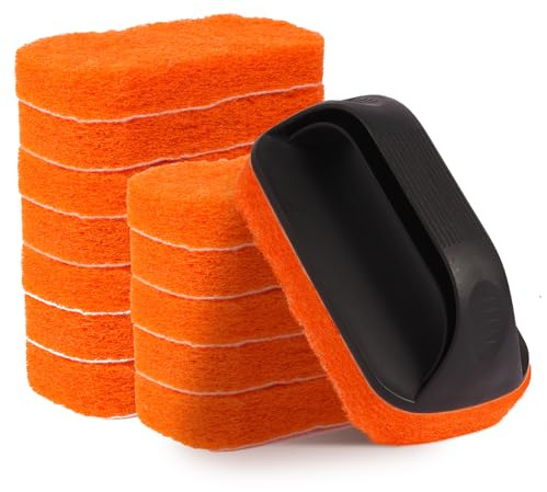 Kit de limpieza de plancha de 14 piezas para Blackstone y Camp Chef | Estropajos antiarañazos para limpiar cocina, baño, kit de limpieza de parrilla plana
