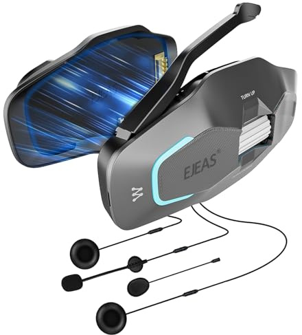 SolaMr X10 Hjälm Bluetooth Headset, Mesh 4.0 Motorcykelinterkom, 2-10 personer kan chatta fritt, Bluetooth 5.1 med lång räckvidd 1500m, mobilintegrerat nätverk utan avståndsbegränsning