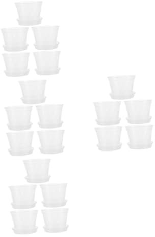 SUPVOX 20 Ensembles Pot de Fleur terreau pour orchidées planteur Soucoupe végétale Usine orchideiste Pot orchidée Pots de Fleurs Transparents Pot de pépinière de Jardinage en Plastique