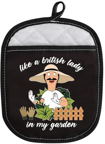 AKTAP Bob's TV-Show-Geschenk, Burger, Ofenhandschuh, Küchenzubehör für Bob's Family Fans, Ofenhandschuh, Grillhandschuh, Topflappen (britische Dame Ofenhandschuh-HT)