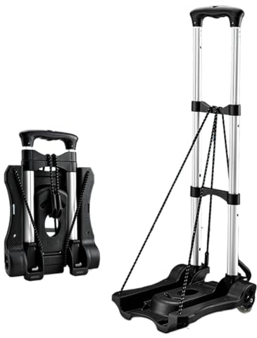 WXBCDS Carrello Portapacchi Pieghevole Carrello Pieghevole in Lega di Alluminio for Bagagli Carrello Multifunzionale for la Spesa for la casa Carrello for la Spesa for Esterni