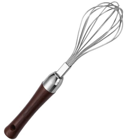 ABOOFAN 1stück Edelstahl Eierquirl Mit Holzgriff Handrührgerät Für Kuchen Und Gebäck Hochwertiger Manueller Rührbesen Praktisch Für Küche Ergonomisches Design Für Komfortables