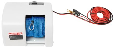 Molinete eléctrico para barco de agua salada de 12 V, Molinete de ancla con mando a distancia, guardia de seguridad, impermeable, asistente útil, para barcos con ancla de barco de 25 libras