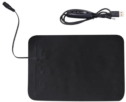 Tappetino riscaldante USB per piantine di piante | Controllo della temperatura a 3 marce | Impermeabile, design sottile | Ideale per serre interne, giardini all'aperto, campeggio vivai | Mantiene la