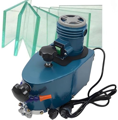 8000r/Min Glass Edge Grinder, 850W Electric Round/Straight Edge Grinding Machine, Hand-Held Glass Edge Polishing Machine, Thickness Range 3-12 MM, Infinitely Variable Speed, for Glass Polishing