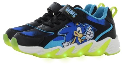 Leomil Sonic Basket Enfant Garçon Lumineuses 33, Noir
