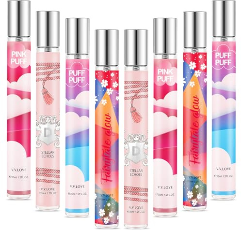 Coffret cadeau parfum qualité supérieure pour femme - 8 x 35 ml - Mini parfums - Avec doux parfum floral et fruit - coffret cadeau femme - Idéal pour les voyages - Cadeau pour elle, Noël, anniversaire