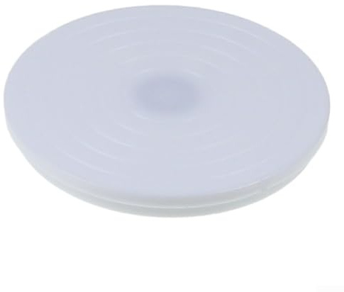 Supporto girevole per decorazione torte, con piatto girevole e scala di misurazione, per pasticceria professionale e presentazione di torte (bianco)