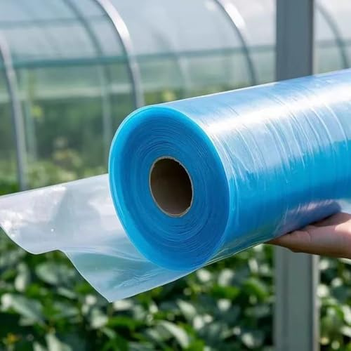 Bâche de Serre en Polyéthylène, Film de Jardinage pour Serre 12S Résistante aux UV, Intempéries et Déchirures Pour projets industriels, Jardin et Culture Protégée P(Size:4x30m/13.12x98.4ft,Color:Bleu)