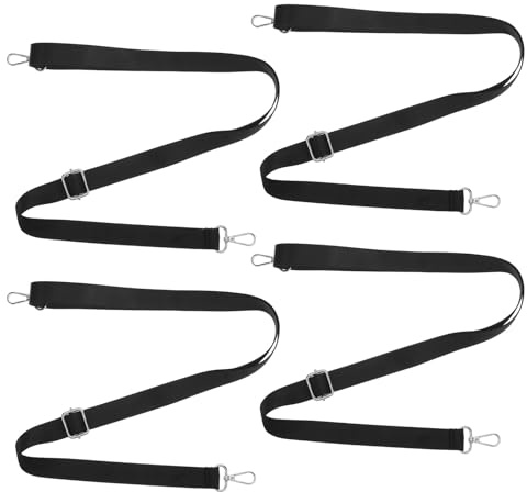 Alasum Verstellbare Elastische Pferdedecken Beinriemen mit Metallverschluss 150cm 4 Stück Flexible Befestigungsgurte für Pferdedecken Kompatibel Silberfarben