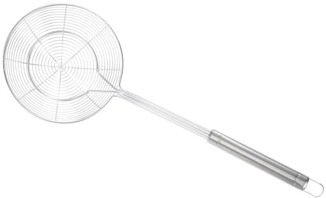 GALPADA Cuillère Passoire Inox à Long Manche pour Égoutter Pâtes et Aliments Frits Cuisine Familiale