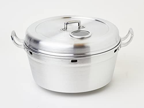 Fornetto Versilia in Alluminio 22 cm con Oblò Superiore e Diffusore, Forno da Fornello per Ciambelloni, Torte, Pane e Focacce, Gas e Vetroceramica