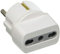 BTicino S3625D Adattatore con Spina Tedesca e Presa Bipasso, Bianco