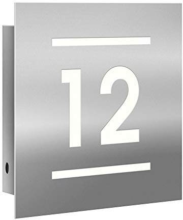 Frabox LED-Edelstahl Design Hausnummernleuchte NAMUR SPECIAL - Made in Germany