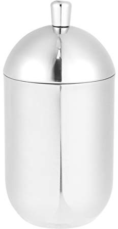 Caja Contenedor De Té De Acero Inoxidable Bastoncillos De Algodón Para Baño Joyas Organizador