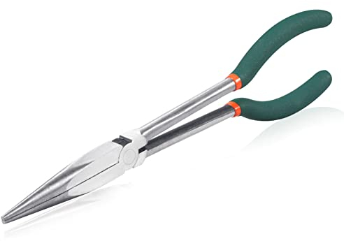 SPEEDWOX Pince à bec long de 27,9 cm, pince à bec à aiguille fine, pince extra longue portée étendue pour les espaces difficiles à atteindre et étroits, outil professionnel à effet de levier élevé,