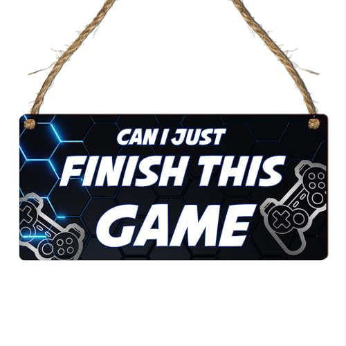 Gamer Plaque - Gaming Themed Bedroom Decor | Perfect Gamer Gift for Boys, Xbox & PlayStation Enthusiasts | Ideal Gaming Dad Gift | Game Room Sign & Wall Decor (Small: 19 cm (H) × 9 cm (W))