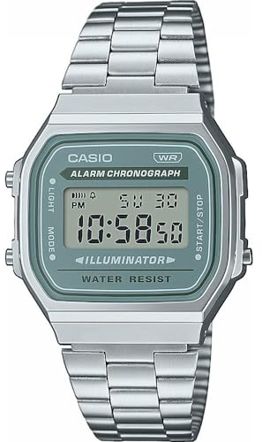 Casio Unisex's Digital Quartz Watch with Stainless Steel Strap A168WA-3AYES