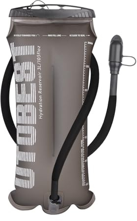 UTOBEST Poche à eau d'hydratation 1,5 l 2 l 3 L en TPU avec tuyau isolé, réservoir d'eau anti-fuite sans BPA pour randonnée, course à pied, cyclisme, camping, UTR211