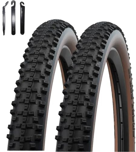 Angebot Set 2 x Schwalbe Smart Sam ADDIX Performance Line Fahrradreifen Schwarz/Bronze 65-622 (29x2.60) inkl. maxxi4you Reifenheber