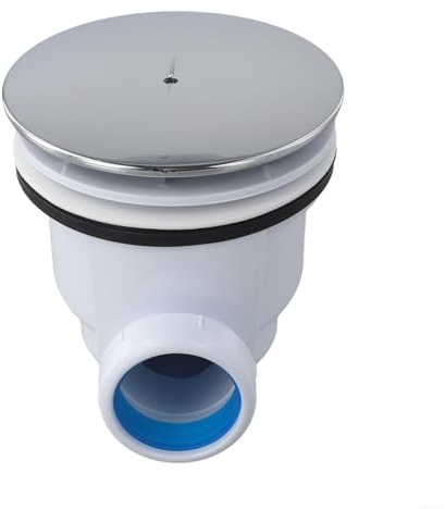 Siphon pour receveur de douche pour un drainage à haut débit et un nettoyage facile - Filtre à eau chromé