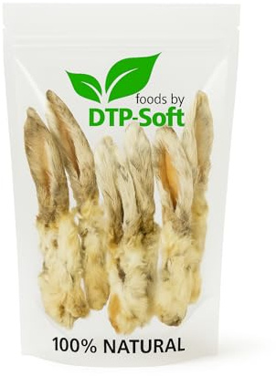 1kg Kaninchenohren mit Fell Natürlicher Hundesnack getrocknete Hasenohren 1 kg