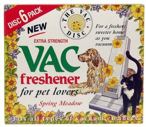 Vac Freshner Disc 6's Spring Meadow For Pet Lovers For All Types Of Vacuum Cleaners (Pack of 4)