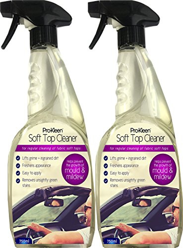 Pro-Kleen Pro-Kleen - Convertible Cabriolet Soft Top Roof Cleaner - Cleans Canvas, Mohair and Fabric - Removes Mould, Algae, Bird Droppings & Dirt (2 x 750ml)