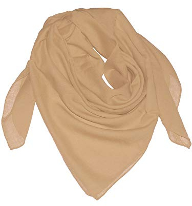 Harrys-Collection Damen Herren Baumwolltuch in vielen Farben 100 x 100 cm, Größen:Einheitsgröße, Farben:nude