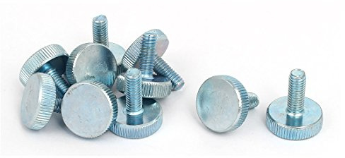sourcing map 10 Stk. Rändelkopf Flach Vollgewinde Daumenschrauben Befestigungsmittel M6x16mm DE de | Befestigungsmittel, Rändelschraube