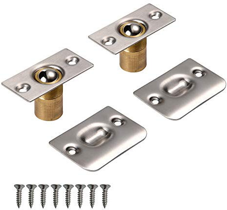 Mousike Loquet à Bille de Porte, Réglable Fermeture à Bille Verrou de Boule de Porte en Acier Inoxydable Cuisine Domicile Placard Penderie Porte Armoire Placard(2 boîtes d'argent)