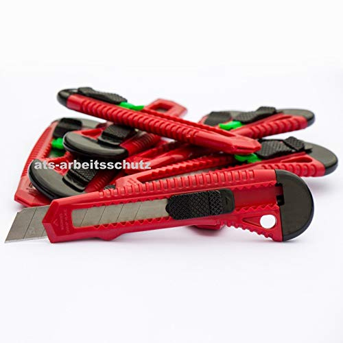 UNIVERSAL-CUTTER, 18MM, CUTTERMESSER, PAKETMESSER,ROT/SCHWARZES CUTTERMESSER, STÜCKZAHL WÄHLBAR, 12-480 STÜCK (480 Stück)