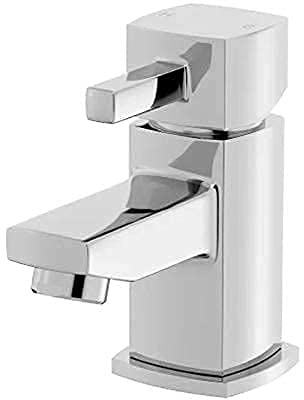 Architeckt® Misa Bathroom Basin Sink Mixer Tap Cloakroom Mini Mono Modern Square Single Lever Handle Faucet for Sinks, Chrome