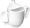 Dignity by Wade Two Handled Feeding Cup - White