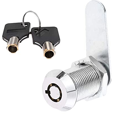 Thread Tubular Cam Lock 30mm Zinc Alloy Security Drawer Cam Cylinder Lock with 2 Keys for Door Mailbox Cabinet Cupboard Letterbox
