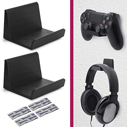 Mobilefox Controller Wandhalterung Kopfhörer Halter ohne Bohren passend für Xbox PS3 PS4 Nintendo [Video Game]