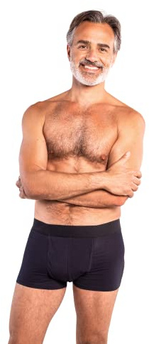 Souverän Blasenschwäche Unterwäsche Männer - Boxershorts für leichte Inkontinenz bei erwachsenen Männern, waschbar & antibakteriell, 60ml Flüssigkeitsaufnahme, Größe M (EU 5)
