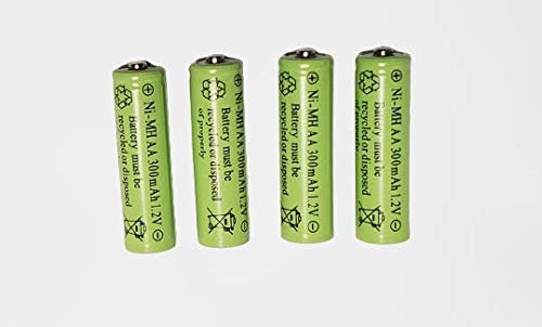 Solar Light AA Rechargeable Batteries 1.2v 300mAh AA NiMH 4 Pack