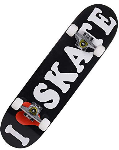 Anfänger komplettes Board Mit PU-Rädern Ahorn Street Dance Board Jugendliche Professionelle Longboard Verschiedene Designs Tragbar und langlebig Maximale Belastung 150 kgE-80x20x10cm(31x8x4inch)