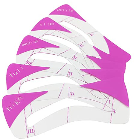 Joyjorya Kit stencil per sopracciglia, kit per modellare le sopracciglia, stencil per sopracciglia, riutilizzabili, set di 5